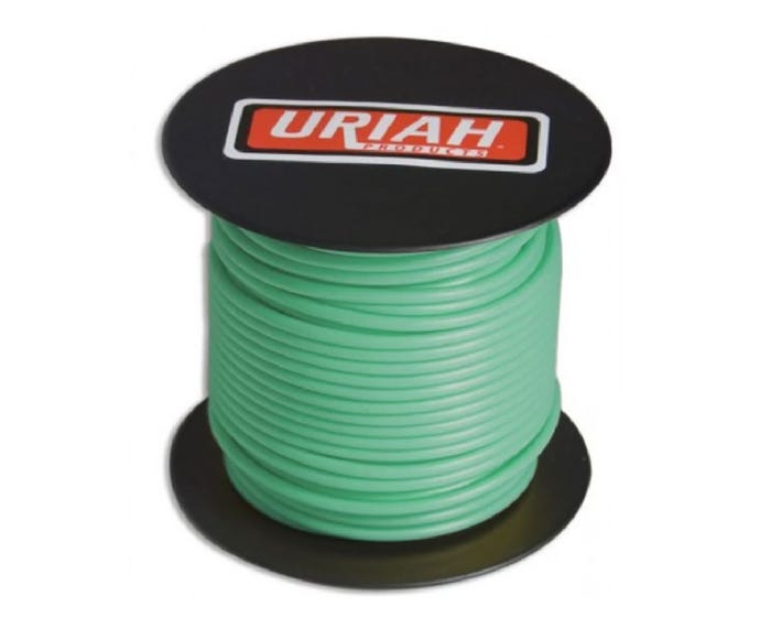 Uriah Products 12 AWG Green Insulated Stranded Primary Wire， 100 Spool - UA521230