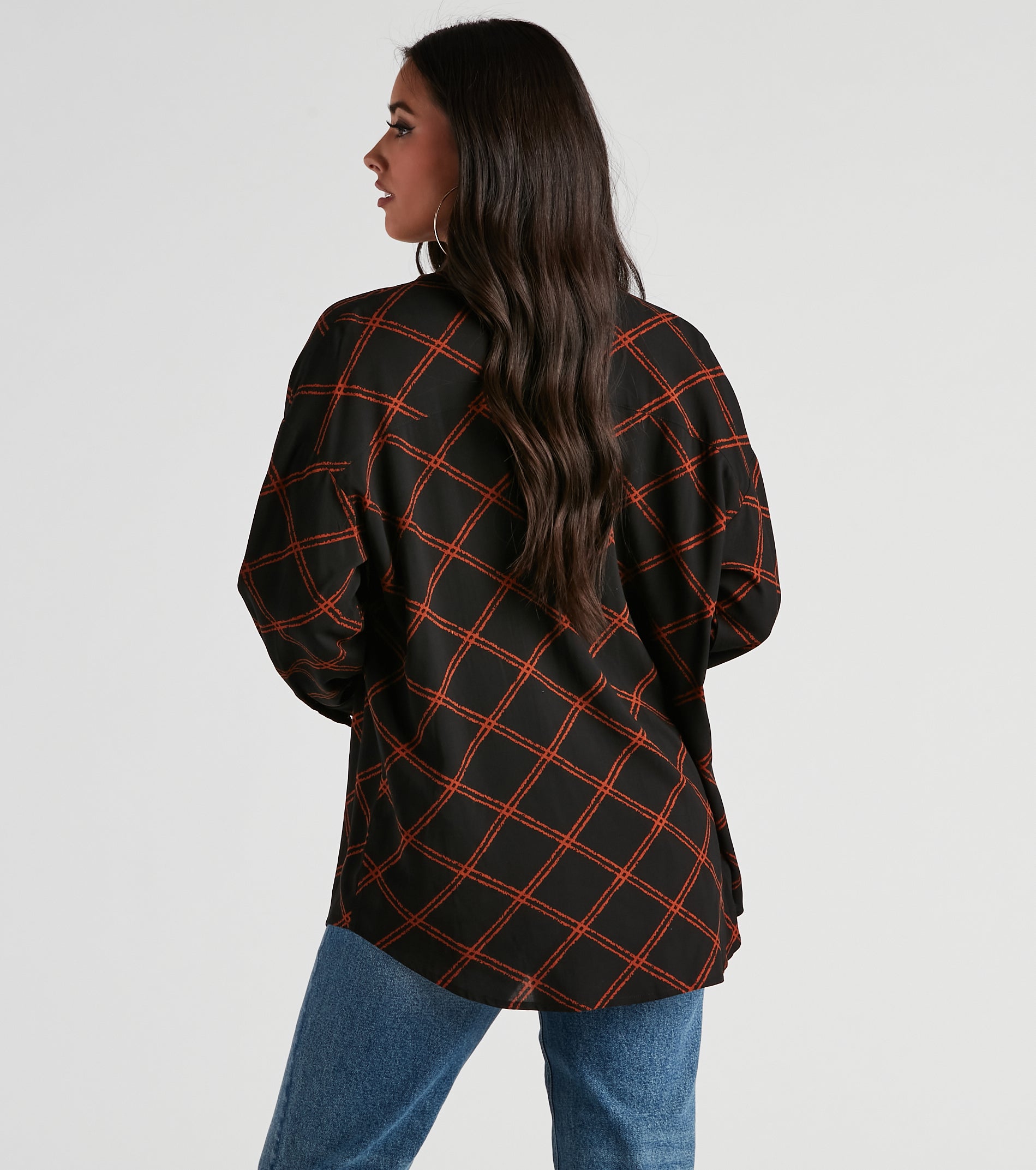 All The Trendy Vibes Button-Up Top