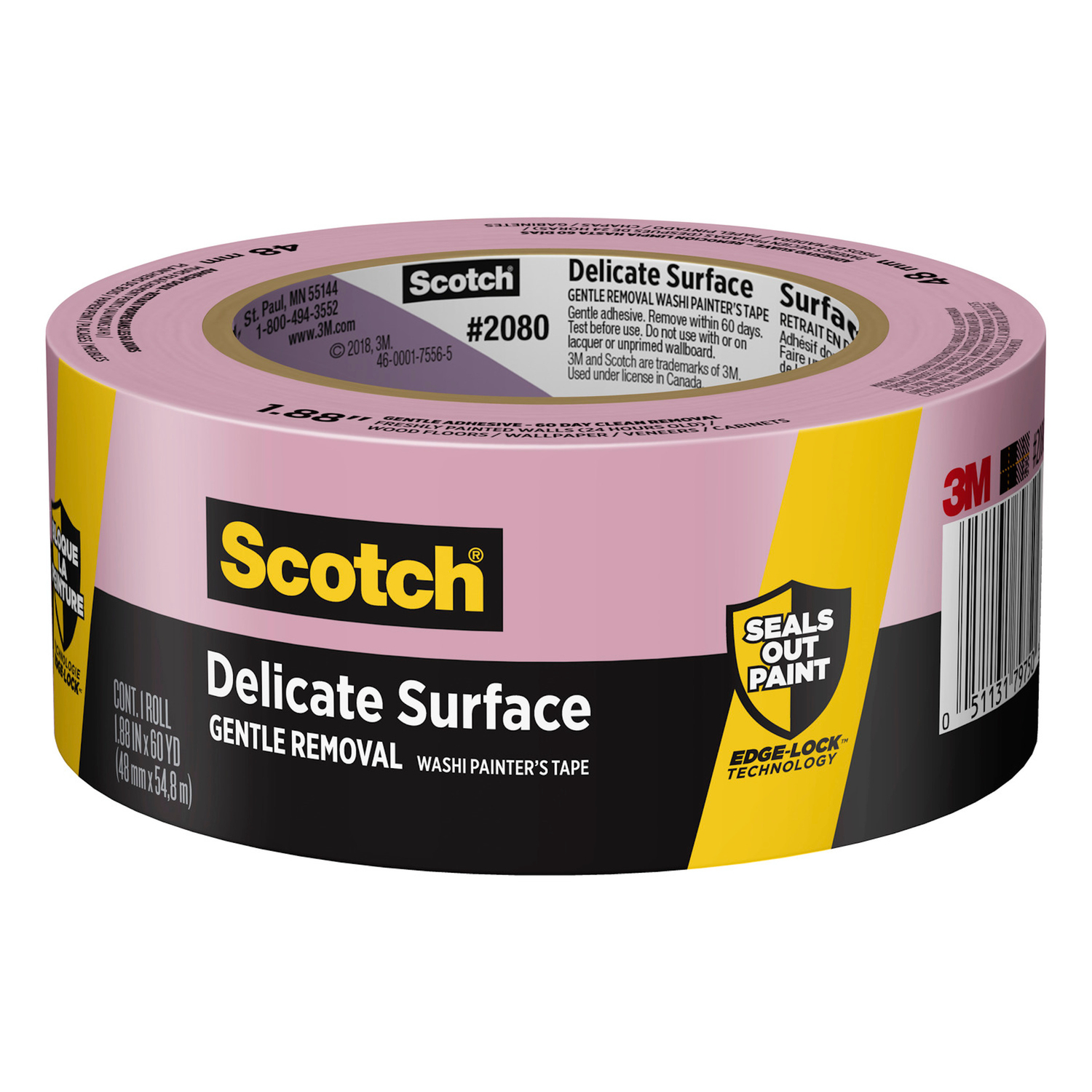 Scotch 1.88 in. W X 60 yd L Purple Medium Strength Painter\u0027s Tape 1 pk