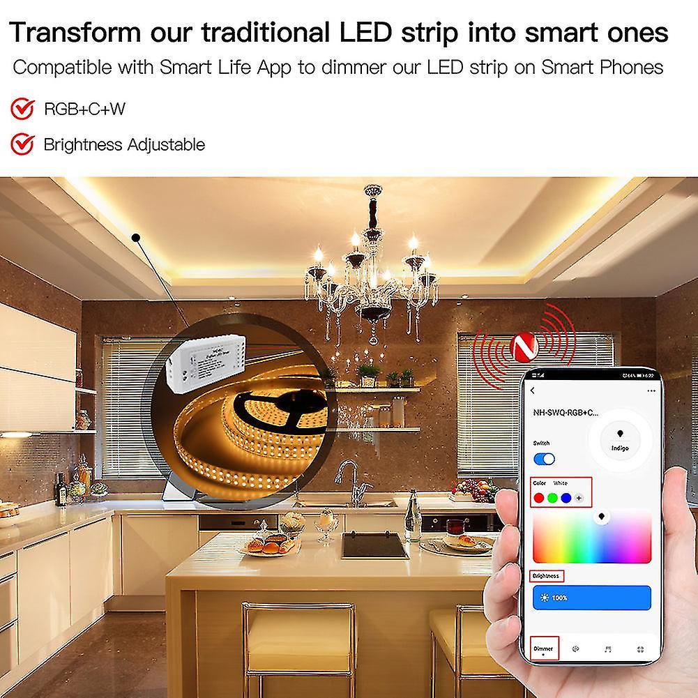 Zigbee Led Controller Light Strip Rgb Cct Dimmer Music Sync Tuya Smart App Control With Alexa Google Smartthings Remote Control