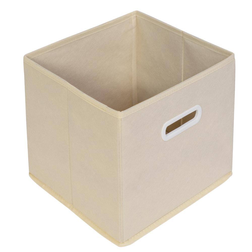 Honey-Can-Do 24.8 in. H x 23.6 in. W x 10.63 in. D White Plastic Cube Storage Bin SHF-08720