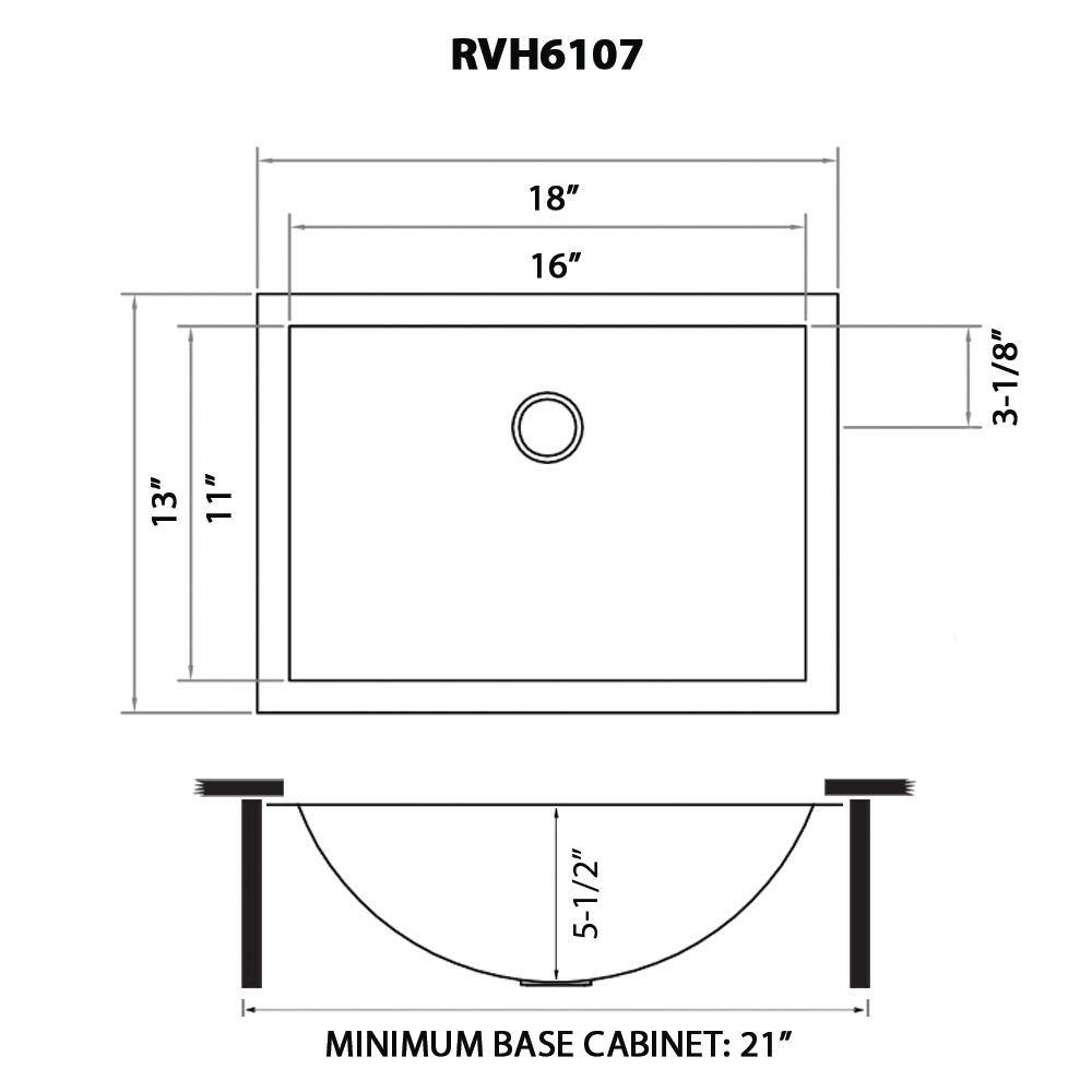 Ruvati Ariaso 16 in. x 11 in. Bathroom Sink Undermount Gold Polished Brass Stainless Steel RVH6107GG