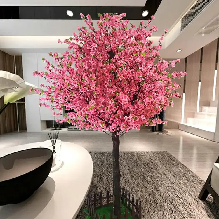 artificial peach blossom flowers trees artificial for indoor decorative wedding table tree centerpieces decoration