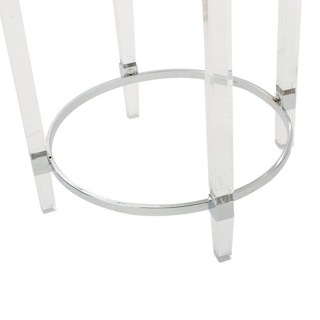 Orianna Circular Glass Table Clear Christopher Knight Home