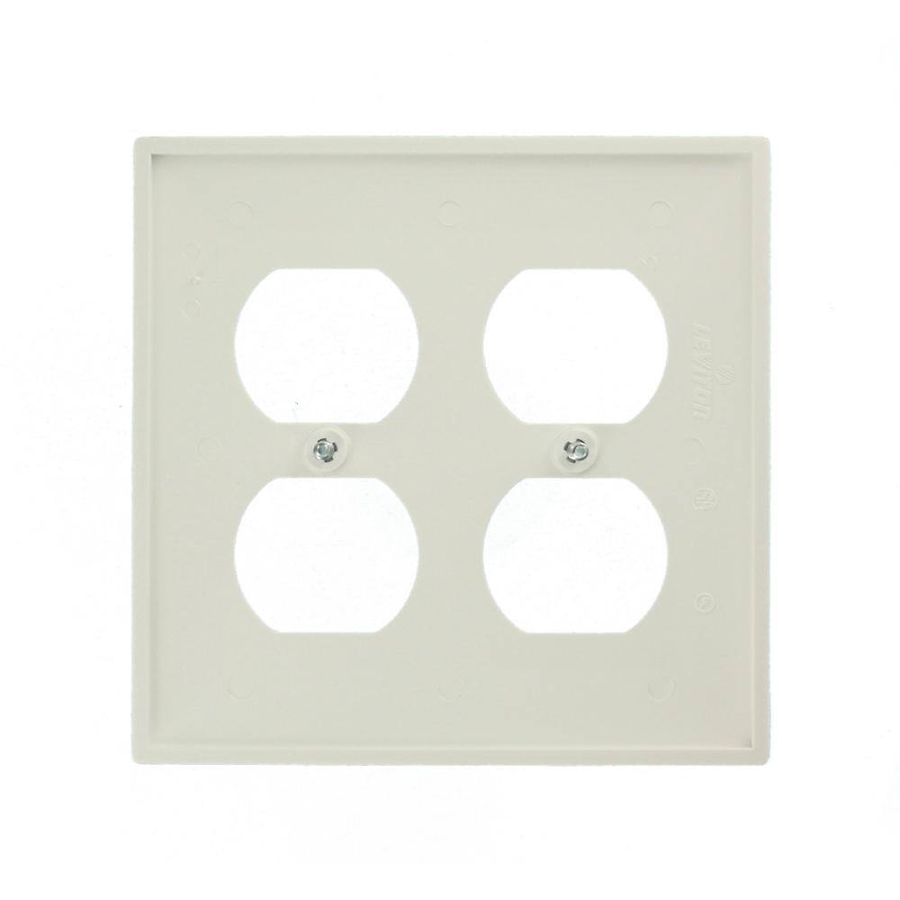 Leviton White 2-Gang 1-Toggle2-Duplex Wall Plate (1-Pack) 80716-W