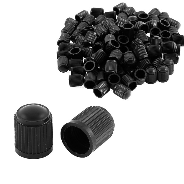 Unique Bargains Plastic Tire Valve Stem Caps Black 13mm X 10mm 100pcs Auto Car Motorcycle Truck