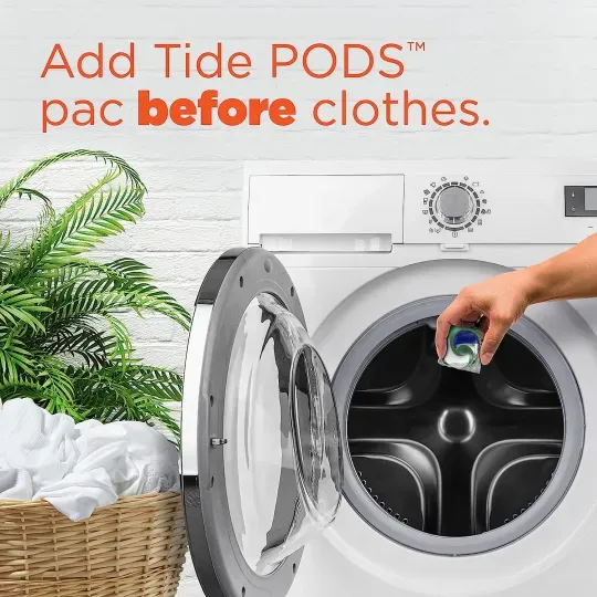 PODS Liquid Laundry Detergent Soap Pacs, HE Compatible, Powerful 3-in-1 Clean in one Step, Spring Meadow Scent, 76 Count