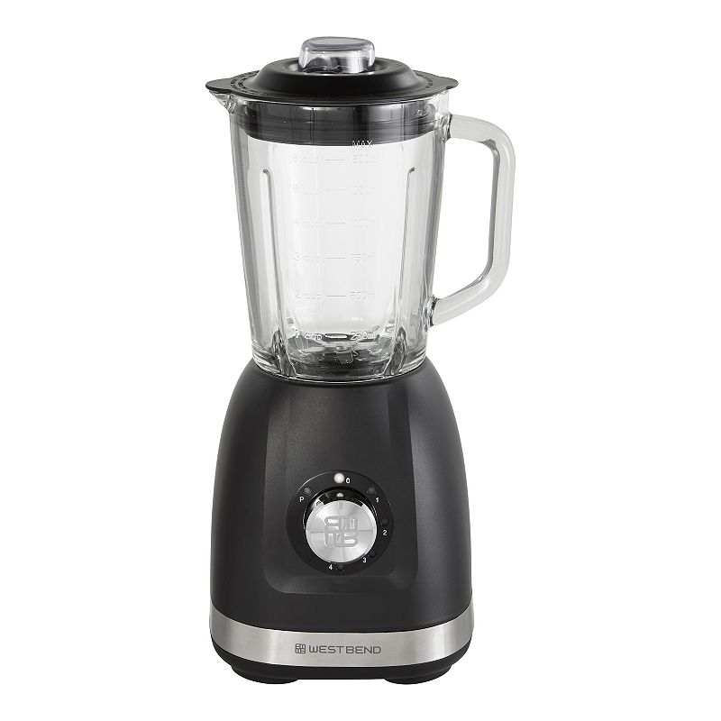 West Bend 48-oz. Multi-Function Glass Jar Blender with Travel Cup