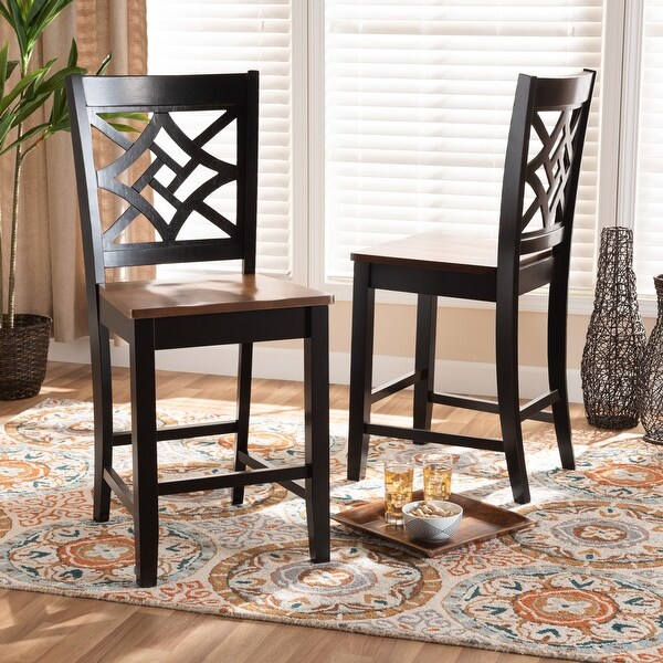 Nicolette Modern and Contemporary 2-Piece Counter Stool Set