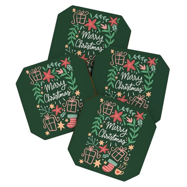 Bigdreamplanners Merry Christmas I Coaster Set deny Designs