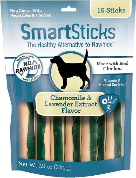 SmartBones SmartSticks Chamomile and Lavender Extract Flavor Chews Dog Treats