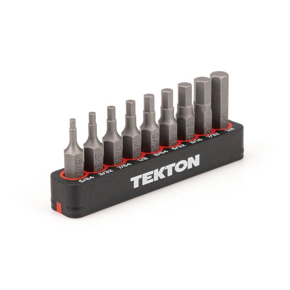 TEKTON 14 in. Hex Bit Set with Rail (564 in. to 14 in.) DZX93001