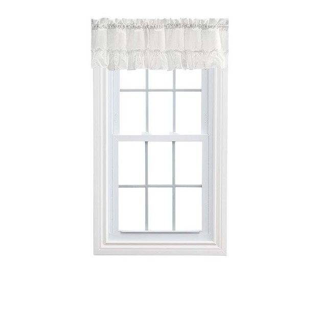 Rod Pocket High Quality Fabric Solid Color Window Ruffled Filler Valance 54 quot x13 quot Ice Cream