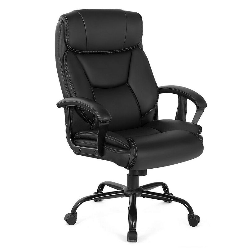 Massage Executive Office Chair with 6 Vibrating Points-Black