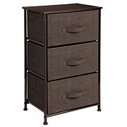 mDesign 3 Drawer Steel Frame Storage Dresser Furniture Unit