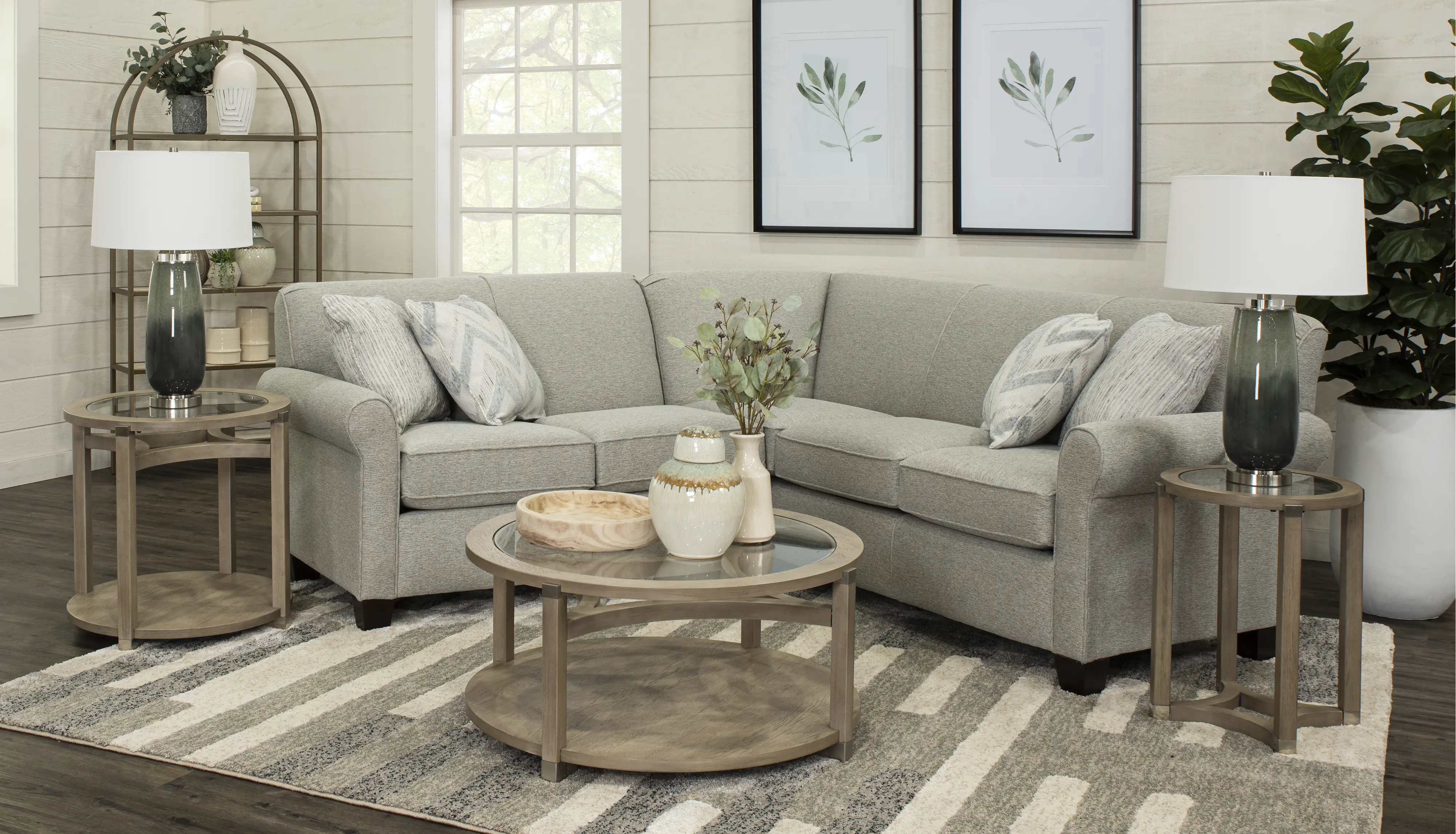 Titan Silver Gray 2 Piece Sectional