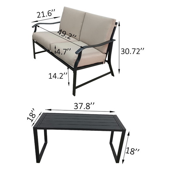 Loveseat and Table Schwarz B W65632242