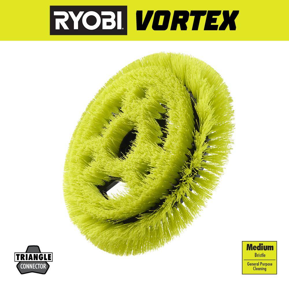 RYOBI 9 in. VORTEX Medium Bristle Brush A95MRB9