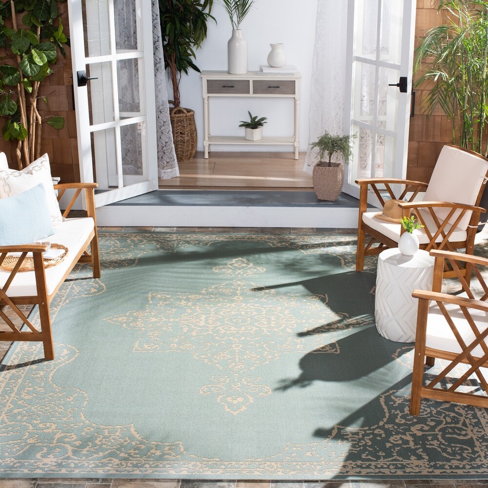 SAFAVIEH Beach House Winona Indoor/ Outdoor Waterproof Patio Backyard Rug