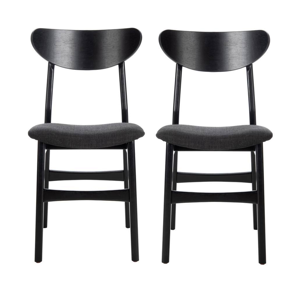 SAFAVIEH Lucca Black Dining Chair DCH1001J-SET2