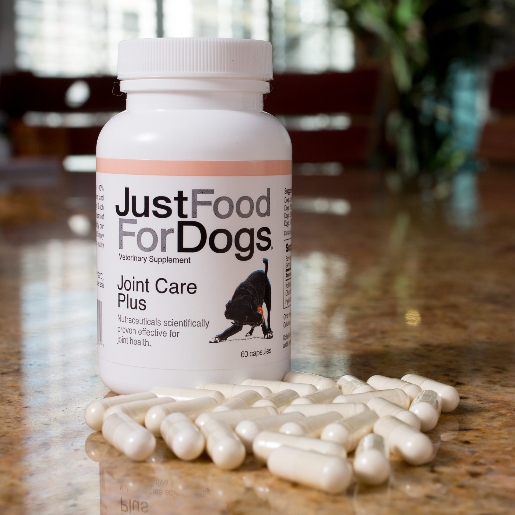 JUSTFOODFORDOGS Supplement Joint Care Plus Capsules， Count of 60