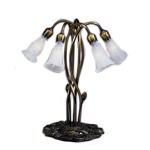 Meyda  14995 Stained Glass /  Table Lamp From The Lilies Collection - Blue