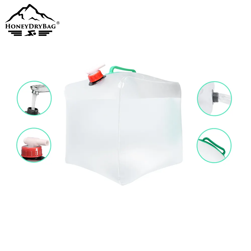 Factory Collapsable New 15L Water Storage Bag Camping Hiking Gear PVC Outdoor Foldable Water Bag Water Carrier