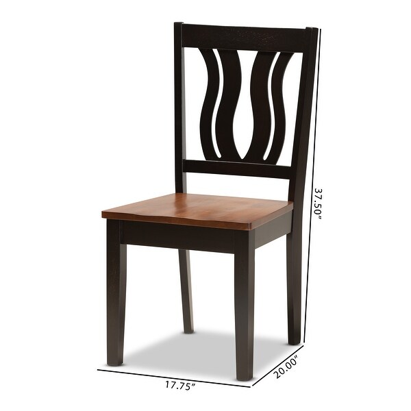 Fenton Mid-Century Modern 2-Piece Dining Chair Set