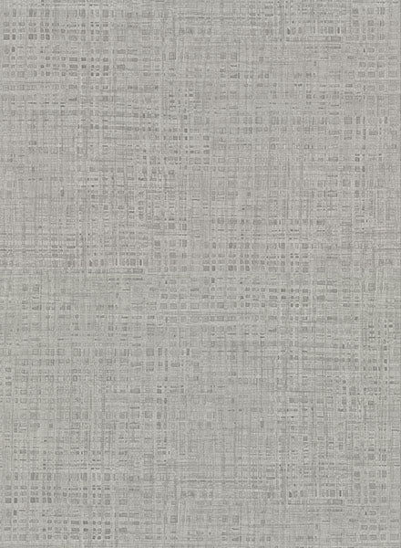 Sample Montgomery Pewter Faux Grasscloth Wallpaper from the Main Street Collection