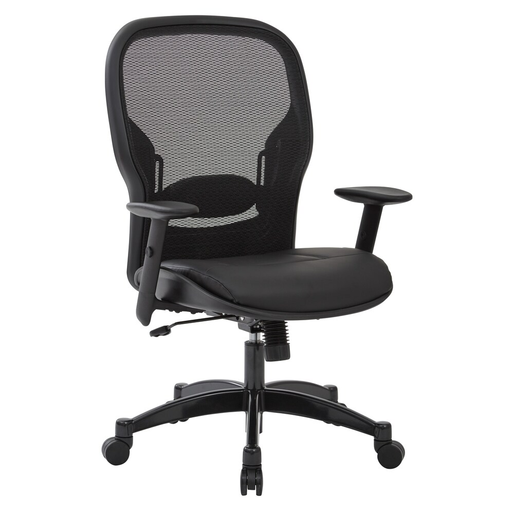 Professional Breathable Mesh Office Chair with Bonded Leather Seat