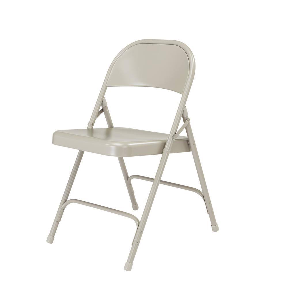 National Public Seating 50 Series Grey All-Steel Folding Chair (4-Pack) 52