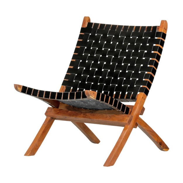 Balka Woven Leather Lounge Chair South Shore