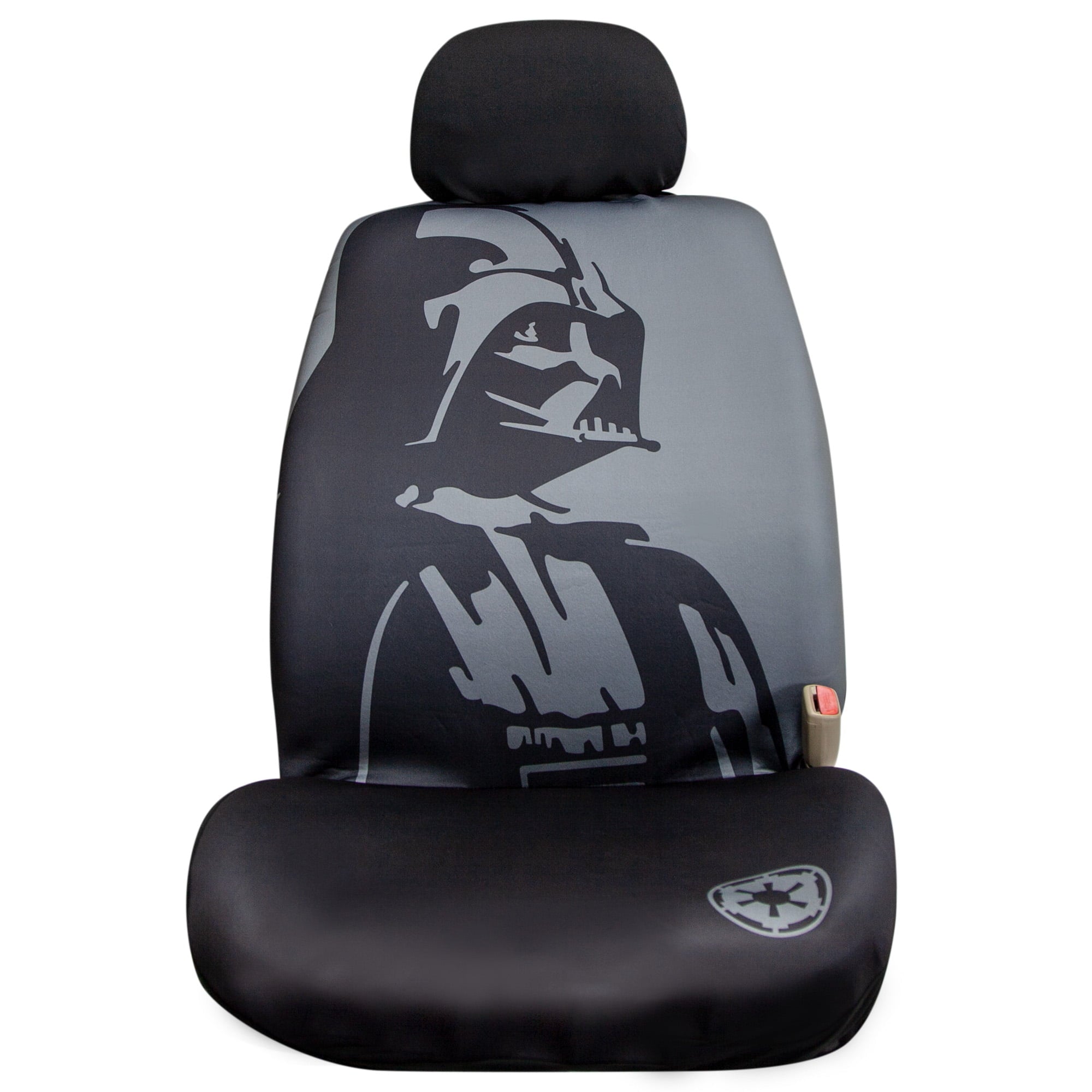 Plasticolor Darth Vader Washable Polyester Universal Fit Automotive Seat Cover， Black， 1 Pk