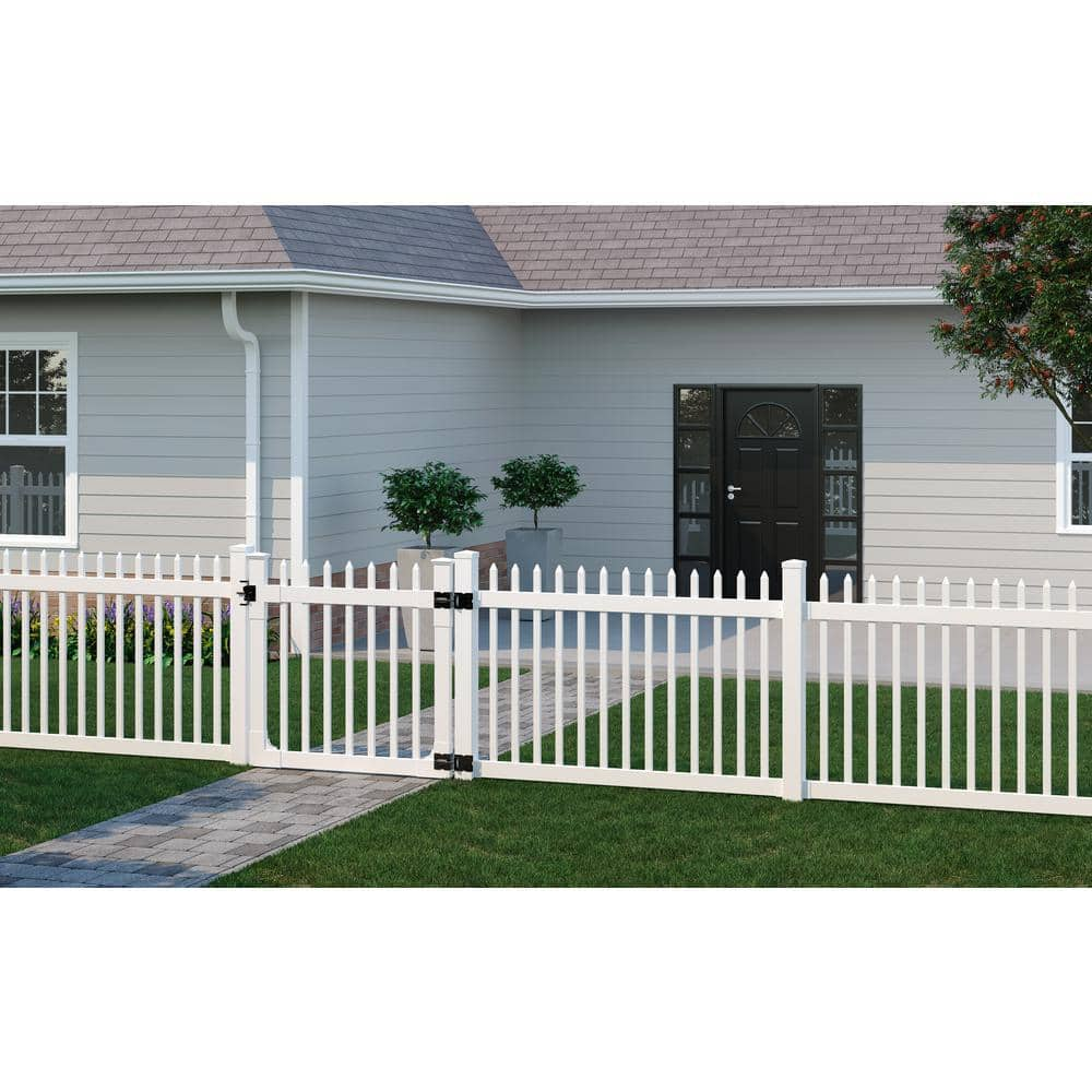 WamBam Fence 4 ft. x 4 ft. Nantucket Vinyl Picket Fence Gate with Stainless Steel Hardware BL19102