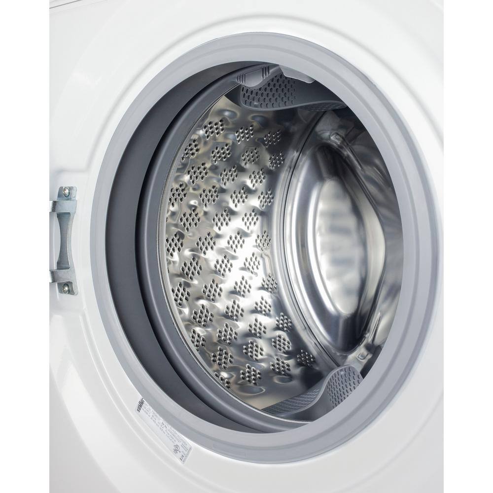 Summit Appliance 24 in. 2.3 cu.ft. 240-Volt Stackable in White Front Loading Washing Machine SLW241W