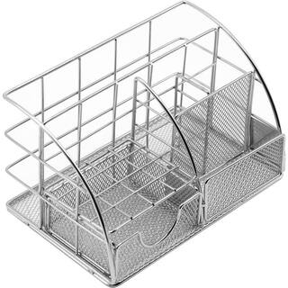 Sorbus All-in-One Stylish Mesh Desktop Organizer in Silver DSK-ORG-SIL