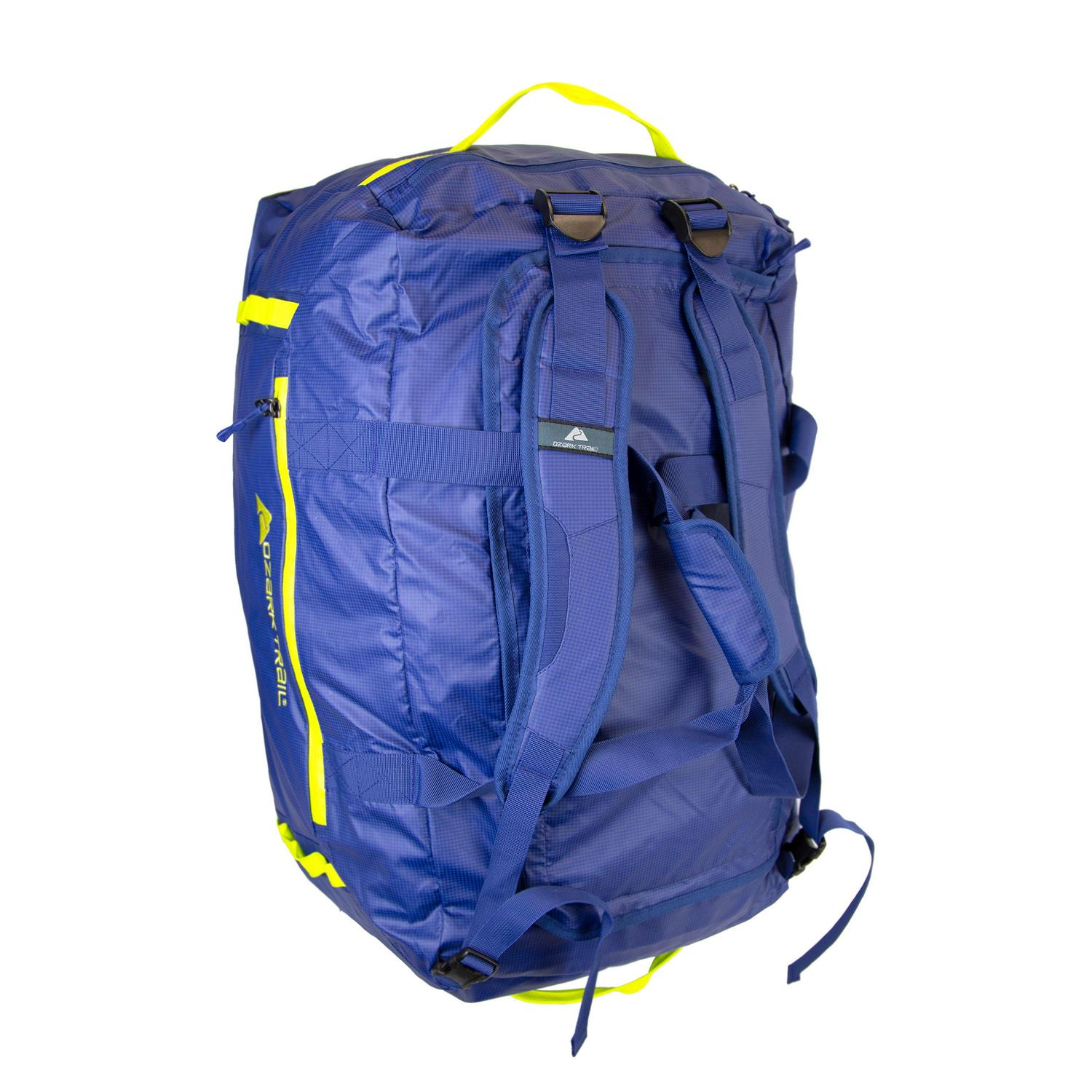 Ozark Trail 90 ltr Backpacking Backpack， Stadium Blue and Yellow