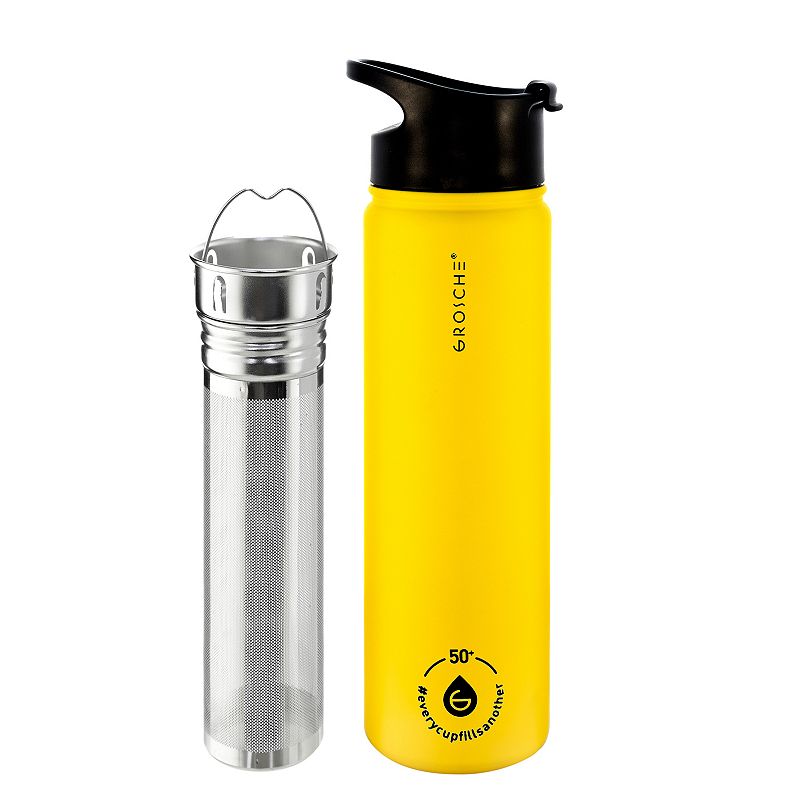 GROSCHE CHICAGO STEEL Insulated Stainless Steel 22-oz. Water Bottle