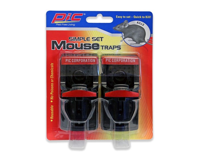 Pic Plastic Mouse Trap 2 Pack - PMT-2