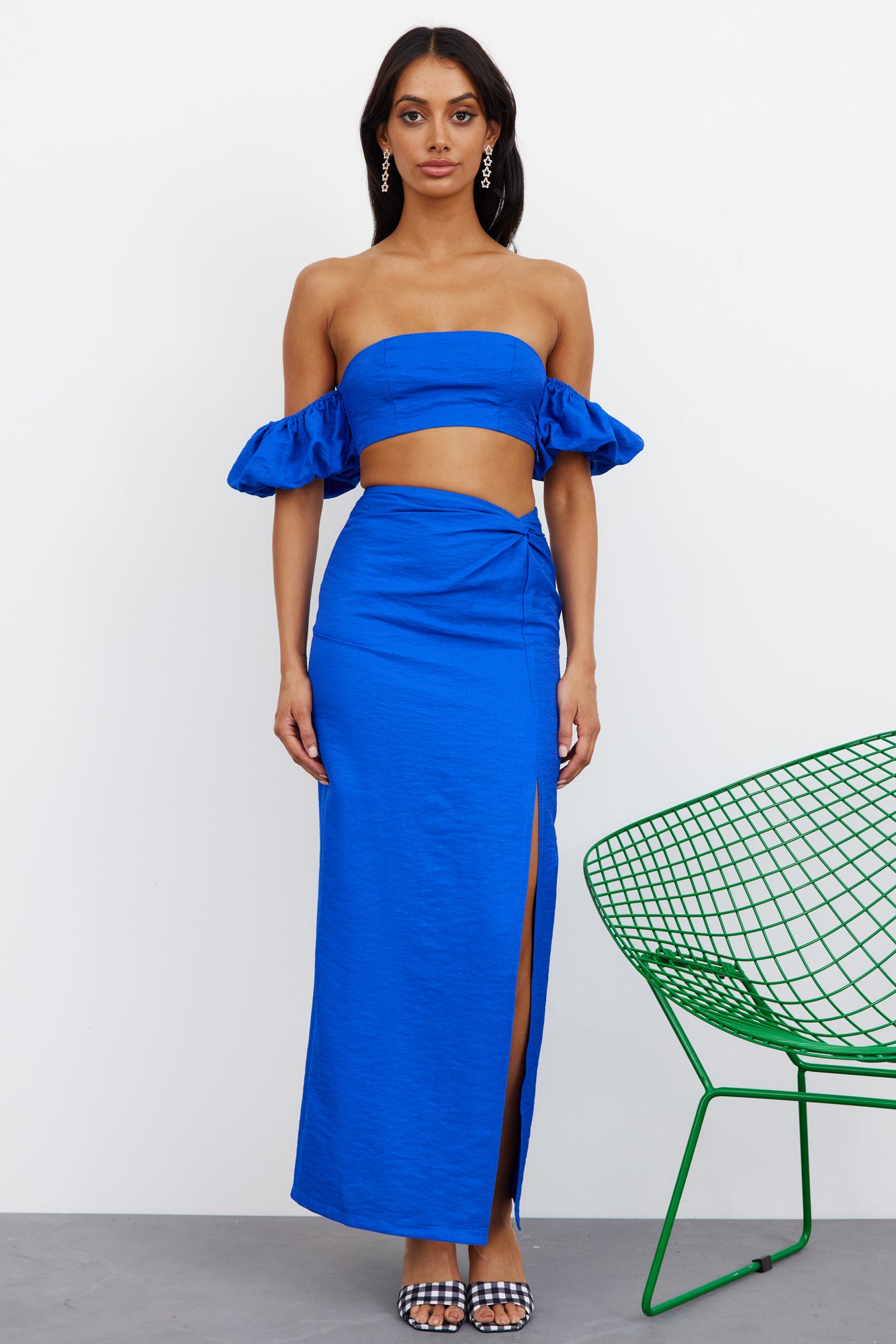 My Love Dive Maxi Skirt Blue