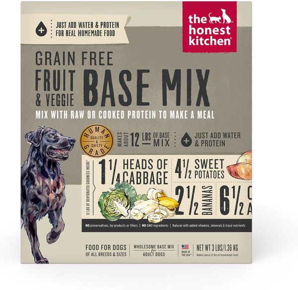 The Honest Kitchen Fruit and Veggie Grain-Free Dehydrated Dog Base Mix