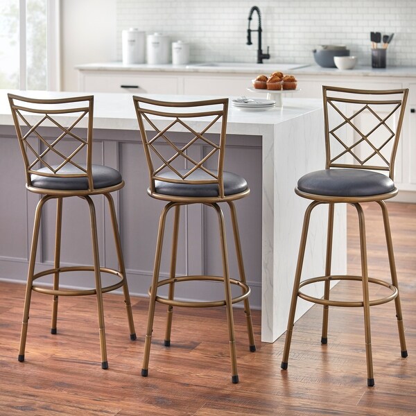 Simple Living Alyssa Adjustable Height Swivel Stools (Set of 3)