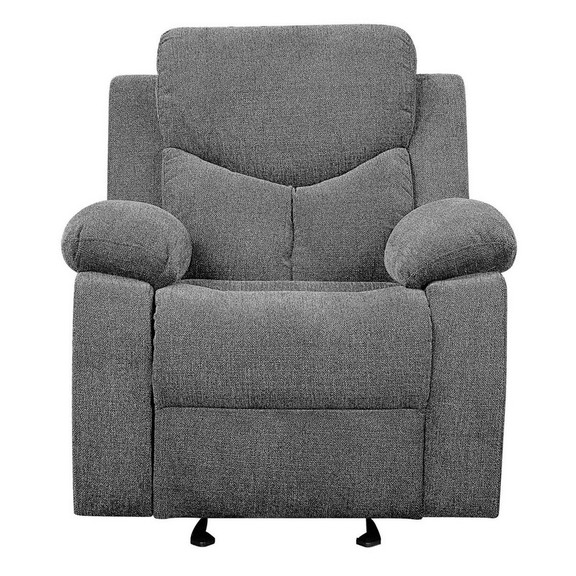 Benjara BM225898 Fabric Upholstered Glider Recline...