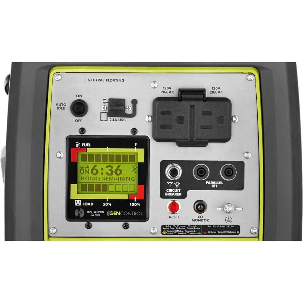 💥RYOBI 2,300-Watt Recoil Start Bluetooth Super Quiet Gasoline Powered Digital Inverter Generator with CO Shutdown Sensor RYi2322