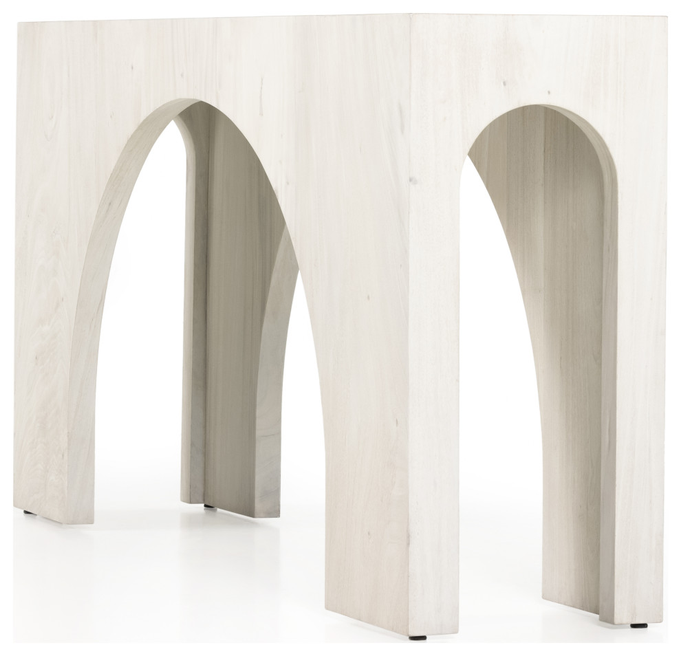 Fausto Console Table Bleached Guanacaste   Modern   Console Tables   by The Khazana Home Austin Furniture Store  Houzz