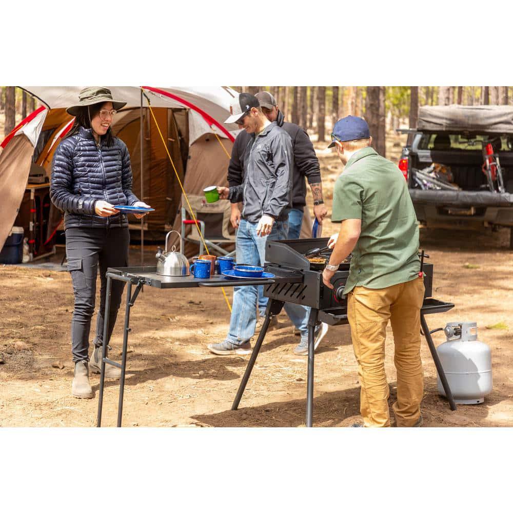 THIESSENS Portable 3Burner Propane Gas Grill Camp Stove in Black