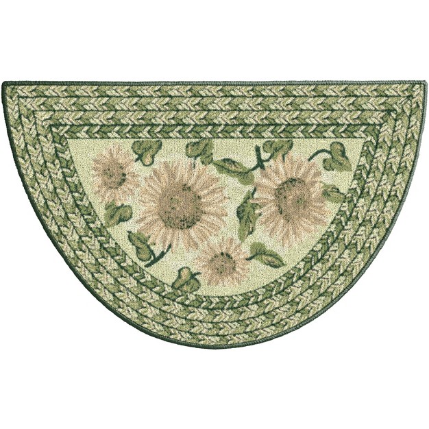 Brumlow Mills Sunflower Printed Braid Area Rug