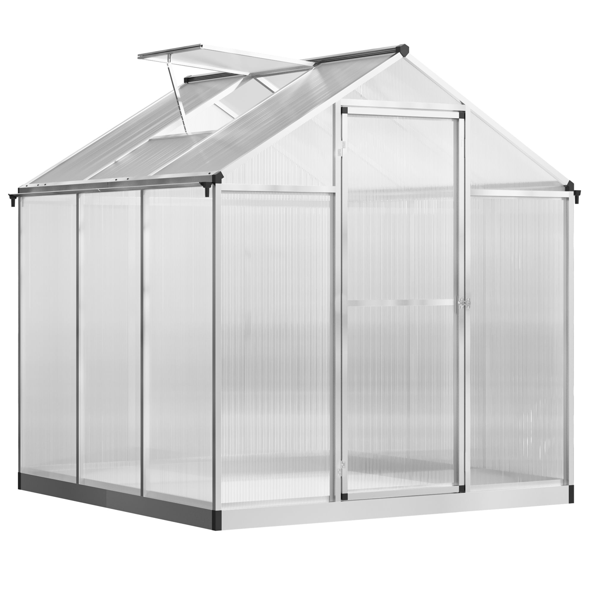 Outsunny 6' x 6' Portable Outdoor Walk-In Garden Greenhouse w/ Roof Vent