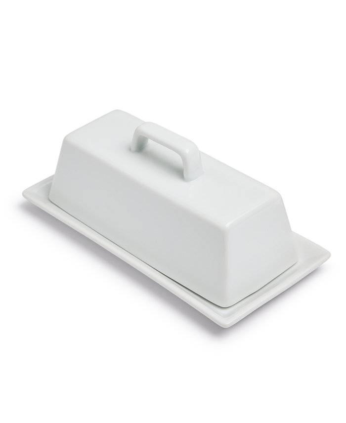 The Cellar Whiteware Covered Butter Dish