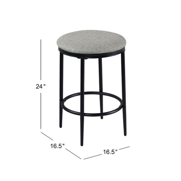 HomePop Upholstered Metal Barstool